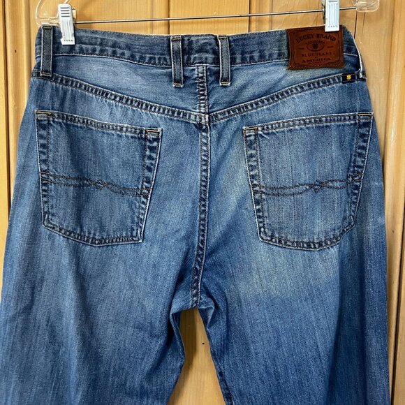 Lucky Brand Mens Vintage Y2K 221 Original Straight Jeans Size 34x30 Blue AN EXC - Picture 5 of 12